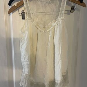 Altar'd State White Lace Tank